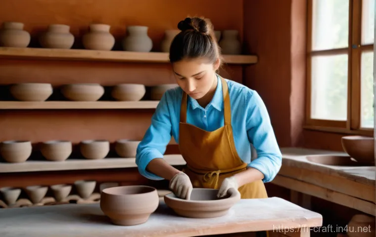 수공예 고전 공예 - Prompt 1: The Modern Potter's Studio** 수공예 고전 공예 - Prompt 1: The Modern Potter's Studio**